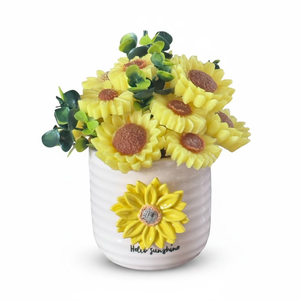 Hello Sunshine Candle Flower Arrangement