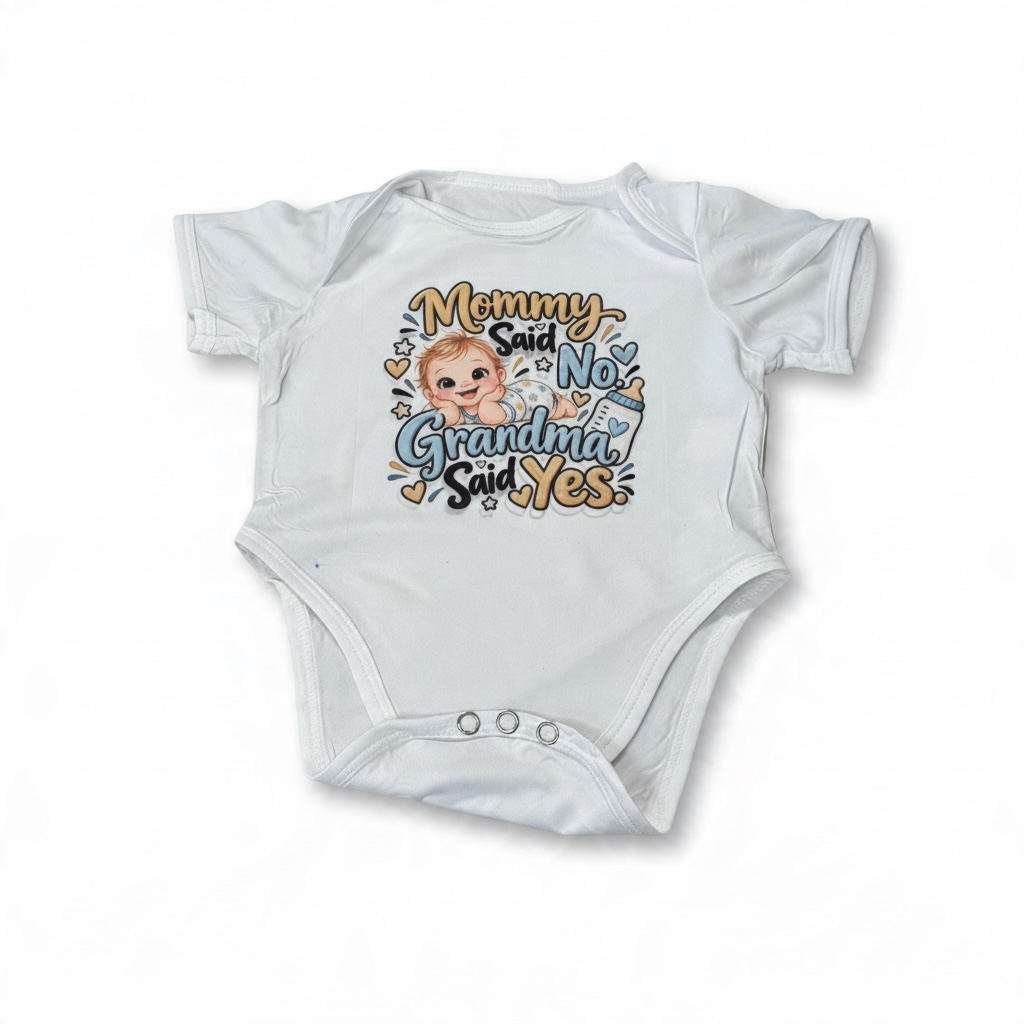 Mommy Said No, Grandma Said Yes – Funny Baby Onesie