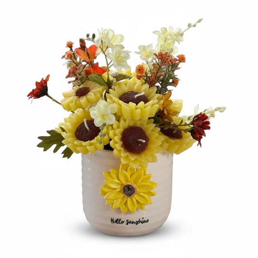Hello Sunshine Candle Flower Arrangement