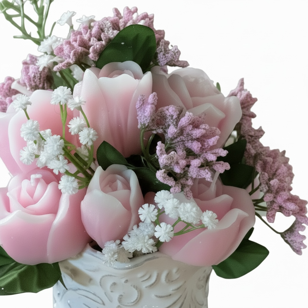 Elegant Candle Flower in Lenox Vase