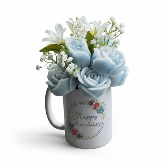 Personalized Happy Birthday Candle Mug – Candle + Mug in One Gift