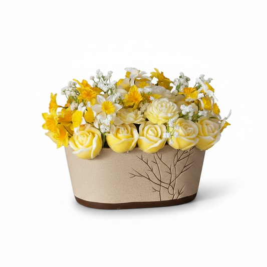 Candle Flowers Centerpiece - Luxury Table Decor