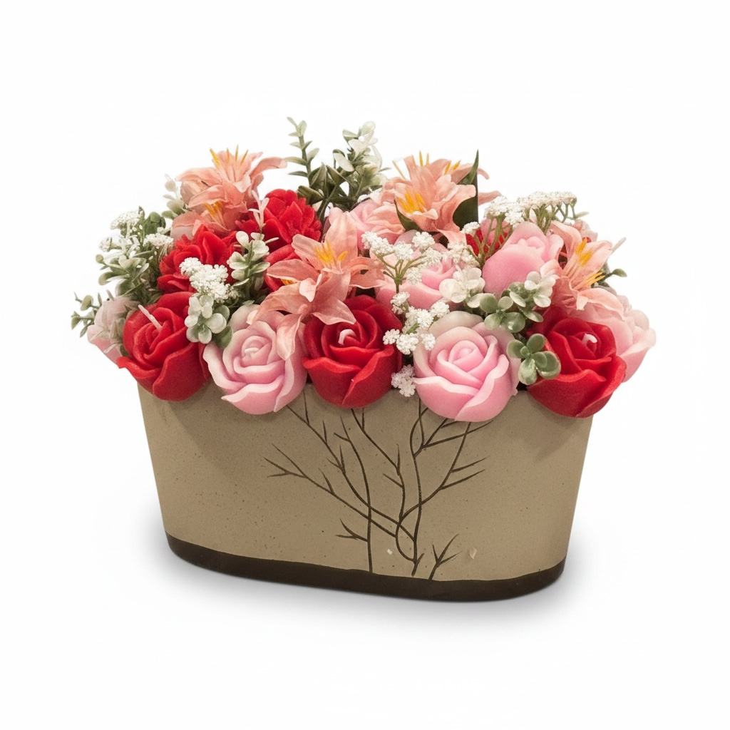 Candle Flowers Centerpiece - Luxury Table Decor
