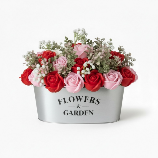 Candle Garden Tin Candle Flower Centerpiece — Custom Color &  Scent