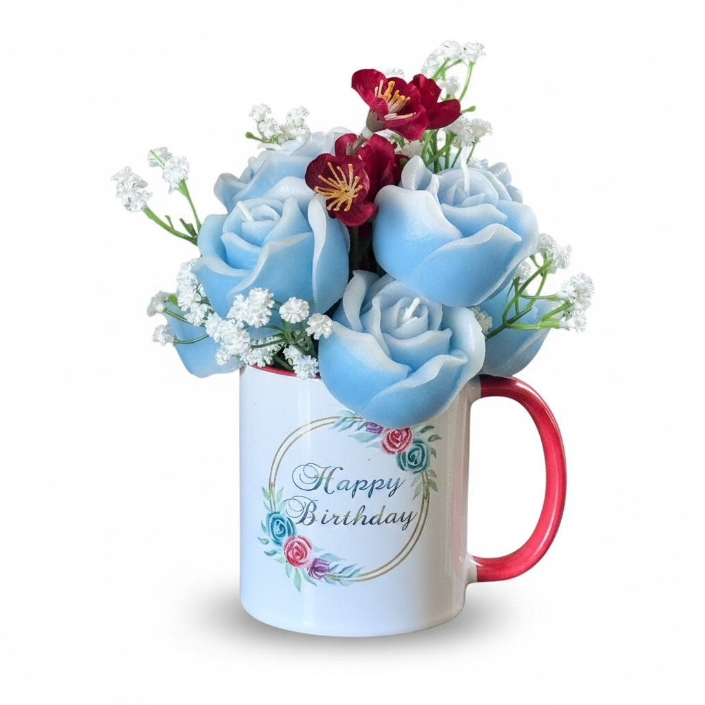 Personalized Happy Birthday Candle Mug 
– Candle + Mug in One Gift