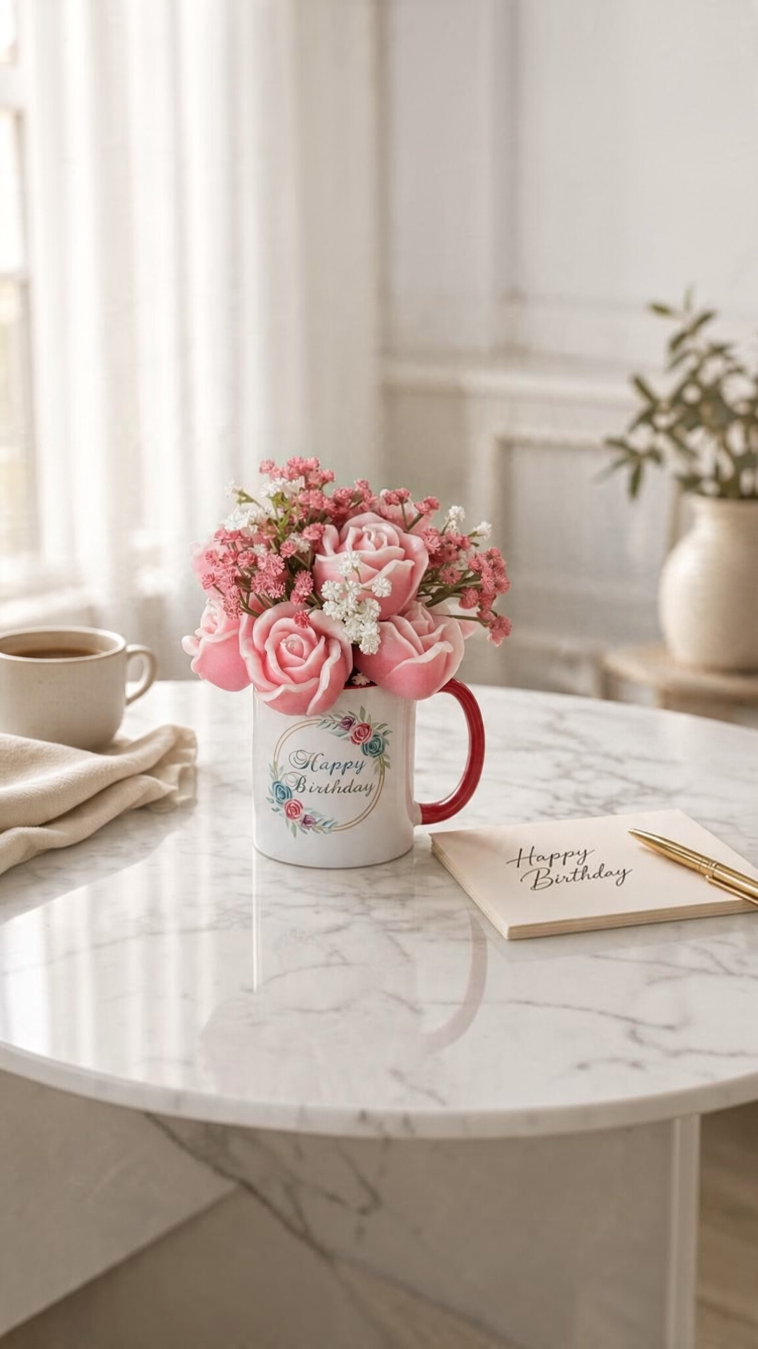 Personalized Happy Birthday Candle Mug 
– Candle + Mug in One Gift