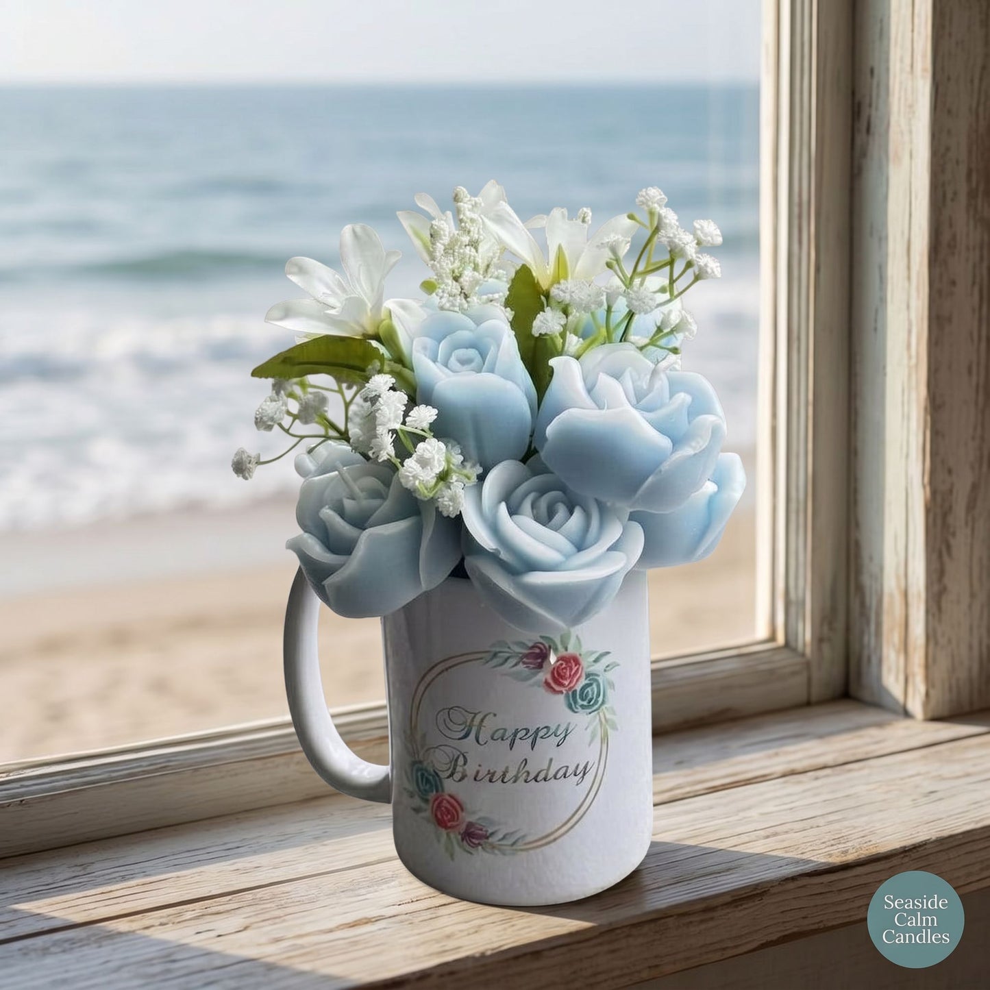 Personalized Happy Birthday Candle Mug – Candle + Mug in One Gift